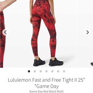 Lululemon Fast and Free Tight II Game Day